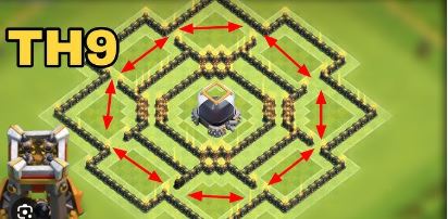 16+ Best TH9 War Base Anti 3 Star 2024